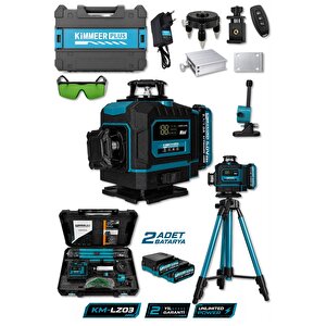 Lazer Metre + 360° 16 Köşe Otomatik Hizalama Tripod'lu Lazer Metre Hizalama