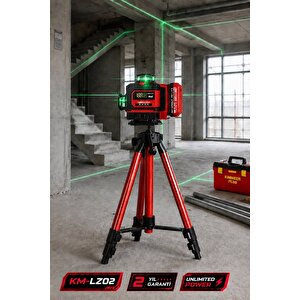 Lazer Metre + 360° 16 Köşe Otomatik Hizalama Tripod'lu Lazer Metre Hizalama