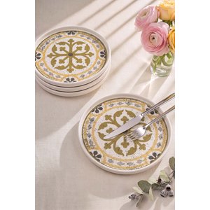 Timeless Brown Stackable 4'lü Pasta & Sunum Tabağı 21 Cm