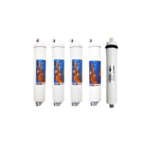 K25 Serisi Inline 5'li Membranlı Filtre Seti