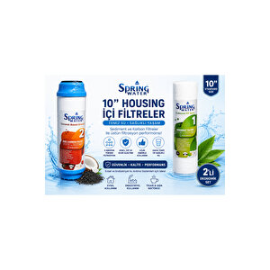10" Housing İçi Açık Cihaz Ön Filtre Seti (2'li)