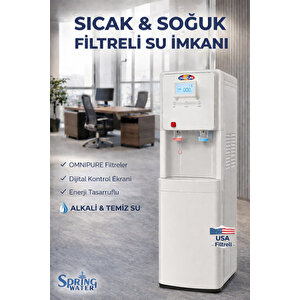 Filtreli Arıtmalı Sebil Sıcak Soğuk Su 75 Gpd Membran Dijital Ekranlı