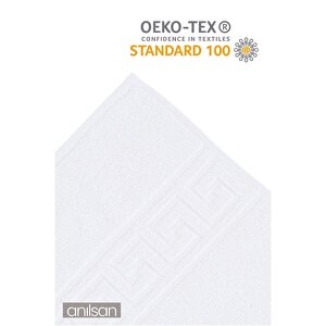 2'li Beyaz Greek El Havlusu - 50x90 Cm, 225 Gr, %100 Pamuk, Spa Ve Otel Havlusu Beyaz