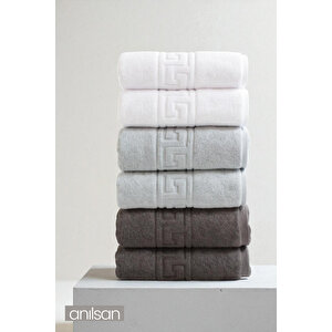 6'lı Trio Greek El Havlusu - 50x90 Cm, 225 Gr, %100 Pamuk, Spa Ve Otel Havlusu