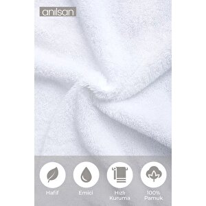 4'lü Çizgili El Havlusu - 50x90 Cm, 180 Gr, %100 Pamuk, Spa Ve Otel Havlusu