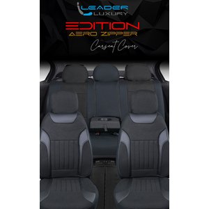 Hyundai İx55 Keten Oto Koltuk Kılıfı Ön Arka Set Dark Siyah Edition Serisi