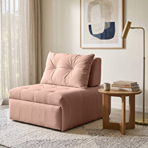 Candy Ayarlanabilir Sırt Mekanizmalı Çekyatlı Ayak Uzatmalı Berjer 140 X 104 Pembe