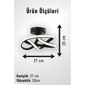 Vino Riserva Model Siyah Renk Metal Salon Mutfak Oturma Yatak Odası Modern Led Plafonyer Avize Siyah