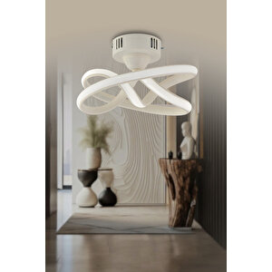 Vino Riserva Model Beyaz Renk Metal Salon Mutfak Oturma Yatak Odası Modern Led Plafonyer Avize Beyaz
