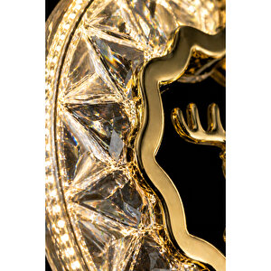 Ren Geyiği Model 3 Lü Gold Kaplama 3 Renk Kumandalı Salon Mutfak Oturma Yatak Odası Modern Led Avize Gold