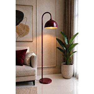Olimpos Hareketli Vişne Bordo Büyük Boy Modern Dekoratif Metal Lambader Bordo