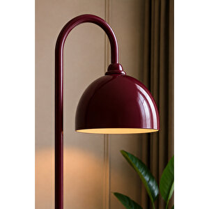 Olimpos Hareketli Vişne Bordo Büyük Boy Modern Dekoratif Metal Lambader Bordo