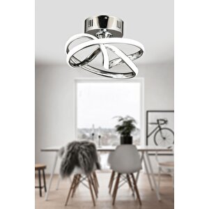 Vino Riserva Model Krom Kaplama Metal Salon Mutfak Oturma Yatak Odası Modern Led Plafonyer Avize Krom