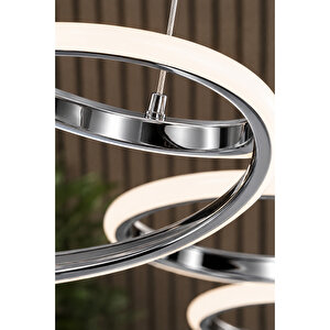 Marina Model Krom 3 Renk Mutfak Hol Antre Salon Oturma Yatak Odası Modern Metal Led Avize Krom