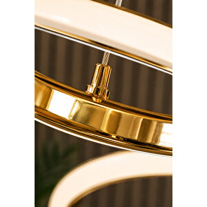 Marina Model Gold 3 Renk Mutfak Hol Antre Salon Oturma Yatak Odası Modern Metal Led Avize Gold