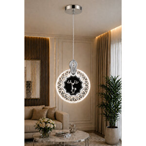 Ren Geyiği Model Krom Kaplama 3 Renk Metal Salon Mutfak Oturma Yatak Odası Modern Led Sarkıt Avize Krom