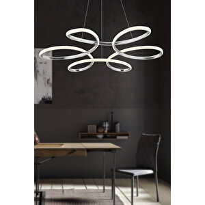 İkon Model Krom Mutfak Hol Antre Salon Oturma Yatak Odası Modern Metal Led Beyaz Işık Avize