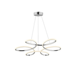 İkon Model Krom Mutfak Hol Antre Salon Oturma Yatak Odası Modern Metal Led Beyaz Işık Avize