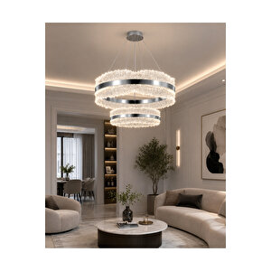 Ocean Model Krom 3 Renk Kumandalı Metal Salon Mutfak Oturma Yatak Odası Modern Led Avize