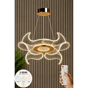 Fresh Model Gold Kaplama 3 Renk Metal Salon Mutfak Oturma Yatak Odası Modern Led Sarkıt Avize