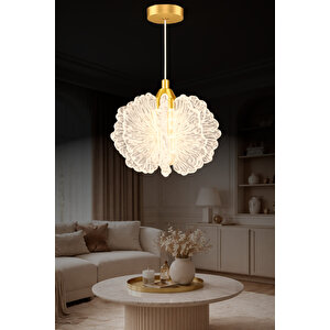 Katerina Model Gold Kaplama Metal Salon Mutfak Oturma Yatak Odası Modern Led Sarkıt Avize