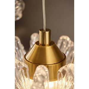 Katerina Model Gold Kaplama Metal Salon Mutfak Oturma Yatak Odası Modern Led Sarkıt Avize