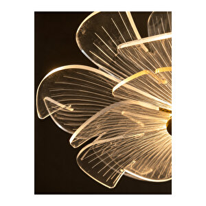 Melek Model Gold Kaplama 3 Renk Metal Salon Mutfak Oturma Yatak Odası Modern Led Sarkıt Avize