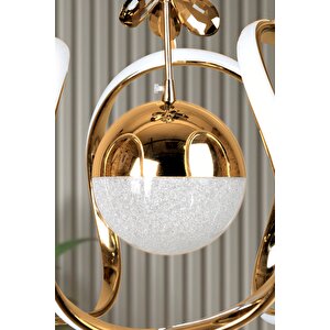 Clasy Model Gold Kaplama Metal Salon Mutfak Oturma Yatak Odası Modern Led Beyaz Işık Avize