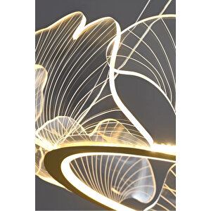 Paris Model Gold Kaplama 3 Renk Metal Salon Mutfak Oturma Yatak Odası Modern Led Sarkıt Avize