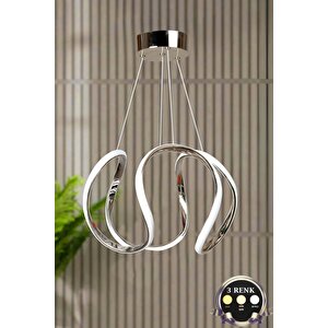 Deluxe Model 3 Renk Krom Kaplama Metal Salon Mutfak Oturma Yatak Odası Modern Led Sarkıt Avize