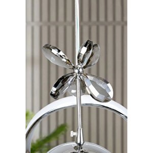 Clasy Model Krom Kaplama Metal Salon Mutfak Oturma Yatak Odası Modern Led Sarkıt Avize Beyaz Işık