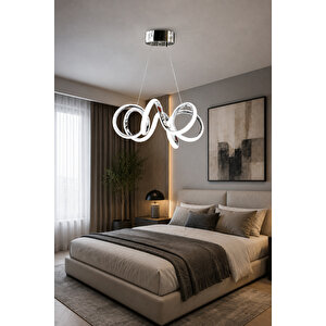 Dako Model Krom Kaplama Metal Salon Mutfak Oturma Yatak Odası Modern Led Sarkıt Avize