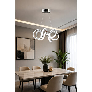 Dako Model Krom Kaplama Metal Salon Mutfak Oturma Yatak Odası Modern Led Sarkıt Avize