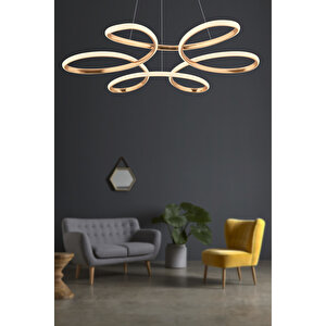 İkon Model Gold Kaplama Hol Antre Mutfak Salon Yatak Çocuk Odası Modern Led Beyaz Işık Avize