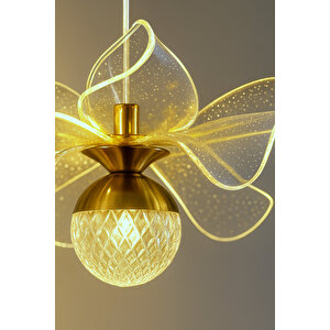 Kleopatra Model Gold Kaplama 3renk Metal Salon Mutfak Oturma Yatak Odası Modern Led Sarkıt Avize