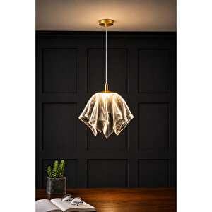 Pelerin Model Gold Kaplama 3 Renk Metal Salon Mutfak Oturma Yatak Odası Modern Led Sarkıt Avize