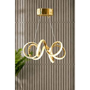 Spiral Model Gold Kaplama Metal Salon Mutfak Oturma Yatak Odası Modern Led Sarkıt Avize