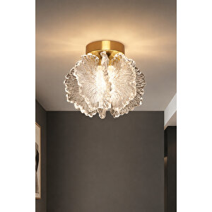 Katerina Model Gold Kaplama Metal Salon Mutfak Oturma Yatak Odası Modern Led Plafonyer Avize