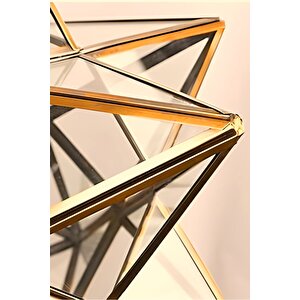 Mira Model Yıldız Gold Renk Kaplama Metal Salon Yatak Mutfak Hol Modern Tavan Plafonyer Avize