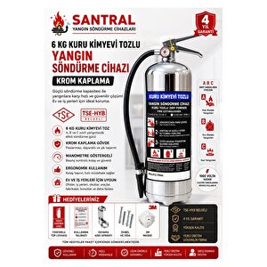 6 Kg Krom Kaplama Yangin Söndürme Ci̇hazi(ruhsat Alimina Uygun)