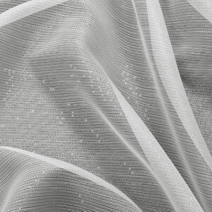 Simli Bambu Optik Beyaz Pilesiz (1x1) Tül Perde 150x240 cm