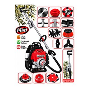 Sırt Tipi Motorlu Tırpan Çapalama Seti + Zeytin Toplama 14 Parça Full Set Bahçe Seti
