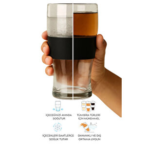 Çift Cidarlı 470 Ml Dondurulabilir Soğuk İçim Meşrubat Bira Kokteyl Buzluk Bardak Mit1345