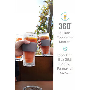 Çift Cidarlı 470 Ml Dondurulabilir Soğuk İçim Meşrubat Bira Kokteyl Buzluk Bardak Mit1345