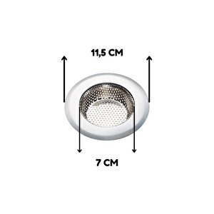 3 Adet Büyük Boy Paslanmaz Çelik Lavabo Süzgeci 11,5 Cm Mit1358