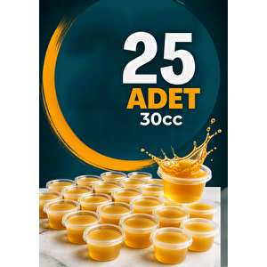 25 Adet 30 Ml Sızdırmaz Mini Saklama Kabı Sosluk Buzluk Kabı Mit1360
