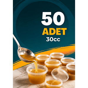 50 Adet 30 Ml Sızdırmaz Mini Saklama Kabı Sosluk Buzluk Kabı Mit1361