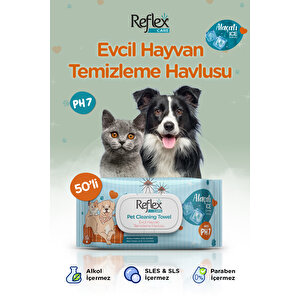 Care Evcil Hayvanlar Için Çok Amaçlı Hijyenik Temizleme Mendili 50'li X 10 Adet - Alaçatı Ice Kokulu