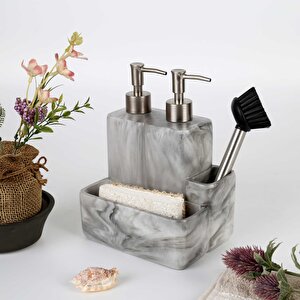 Marble İki Sıvılı Süngerlik Siyah