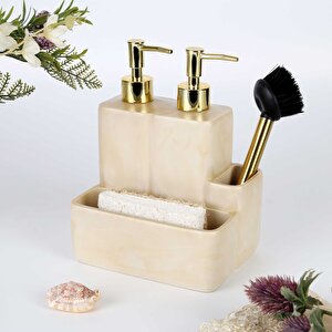 Marble İki Sıvılı Süngerlik Ekru